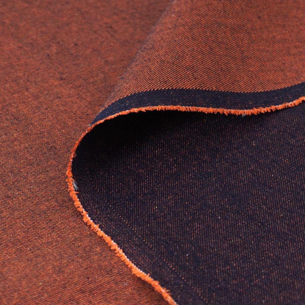 Heavy Jeans Denim Doubleface blau orange